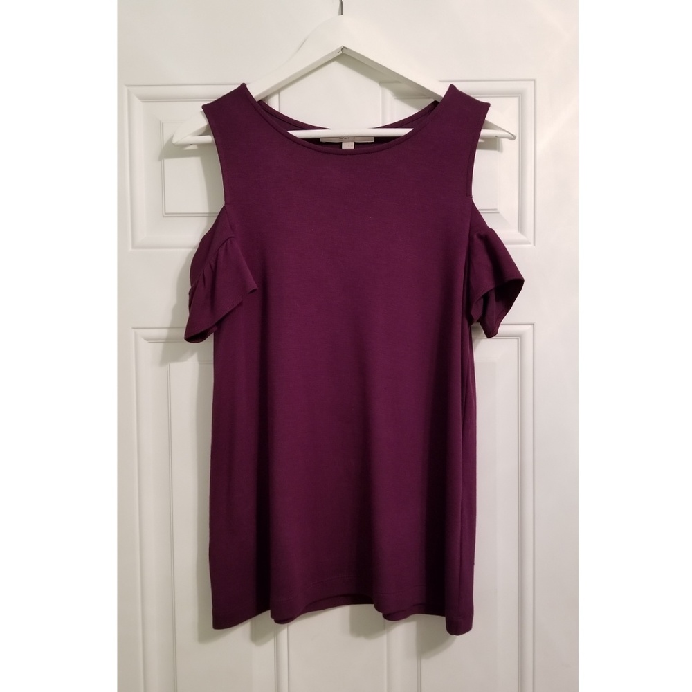 Loft Flutter Cold Shoulder Top